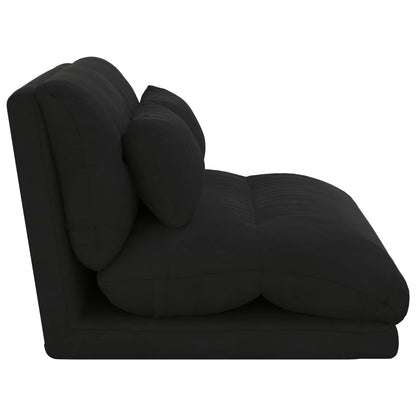 Sedia da Pavimento Nero 110 x 82 x 55 cm Velluto | homemem39