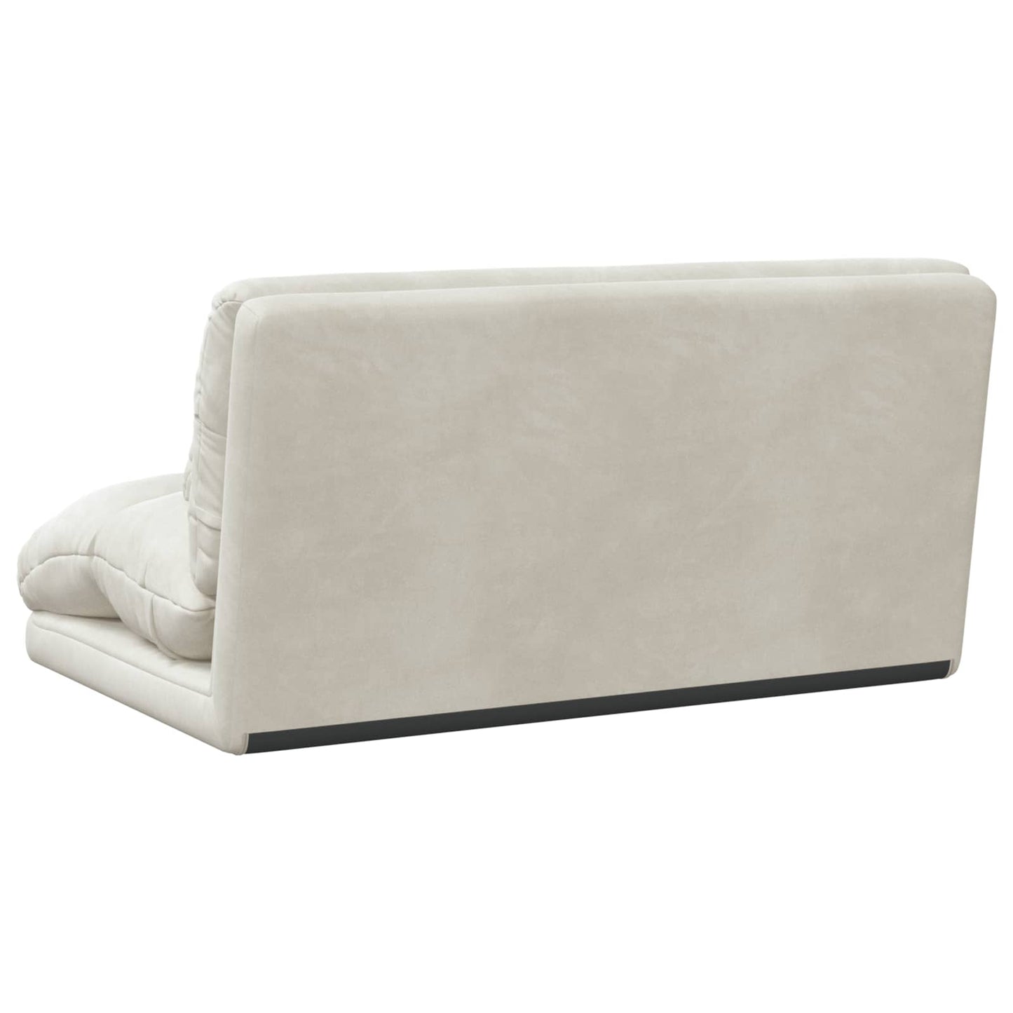 Sedia da Pavimento Crema 110 x 82 x 55 cm Velluto | homemem39