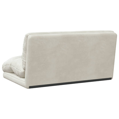 Sedia da Pavimento Crema 110 x 82 x 55 cm Velluto | homemem39