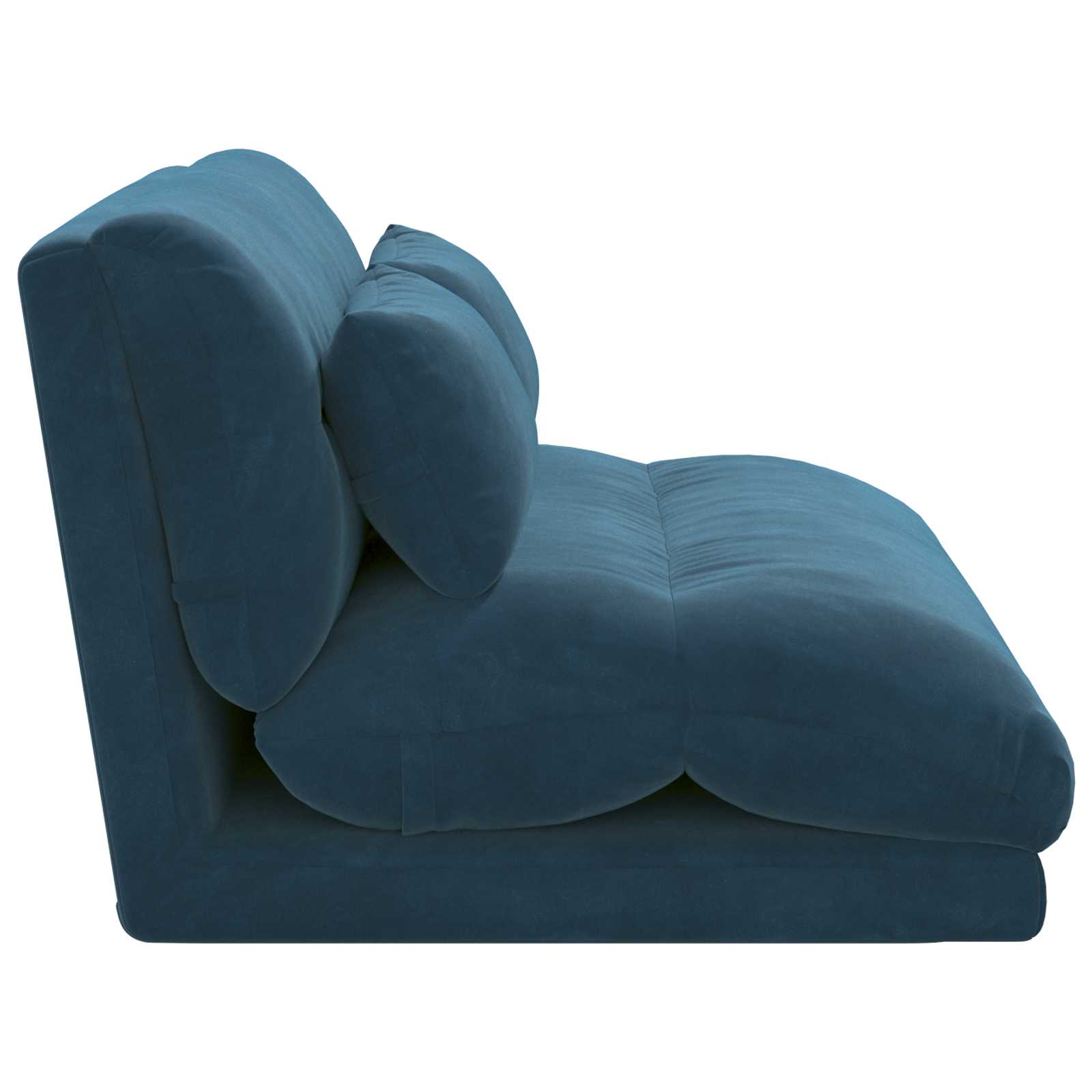 Sedia da Pavimento Blu 110 x 82 x 55 cm Velluto | homemem39