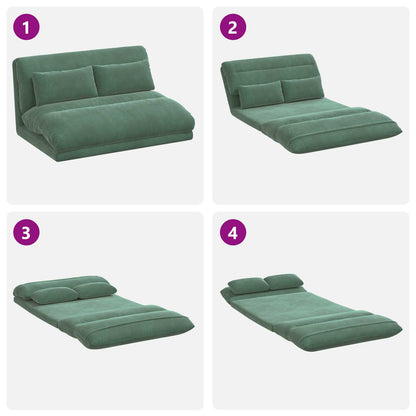 Sedia da Pavimento Verde Mare 110 x 82 x 55 cm Velluto | homemem39