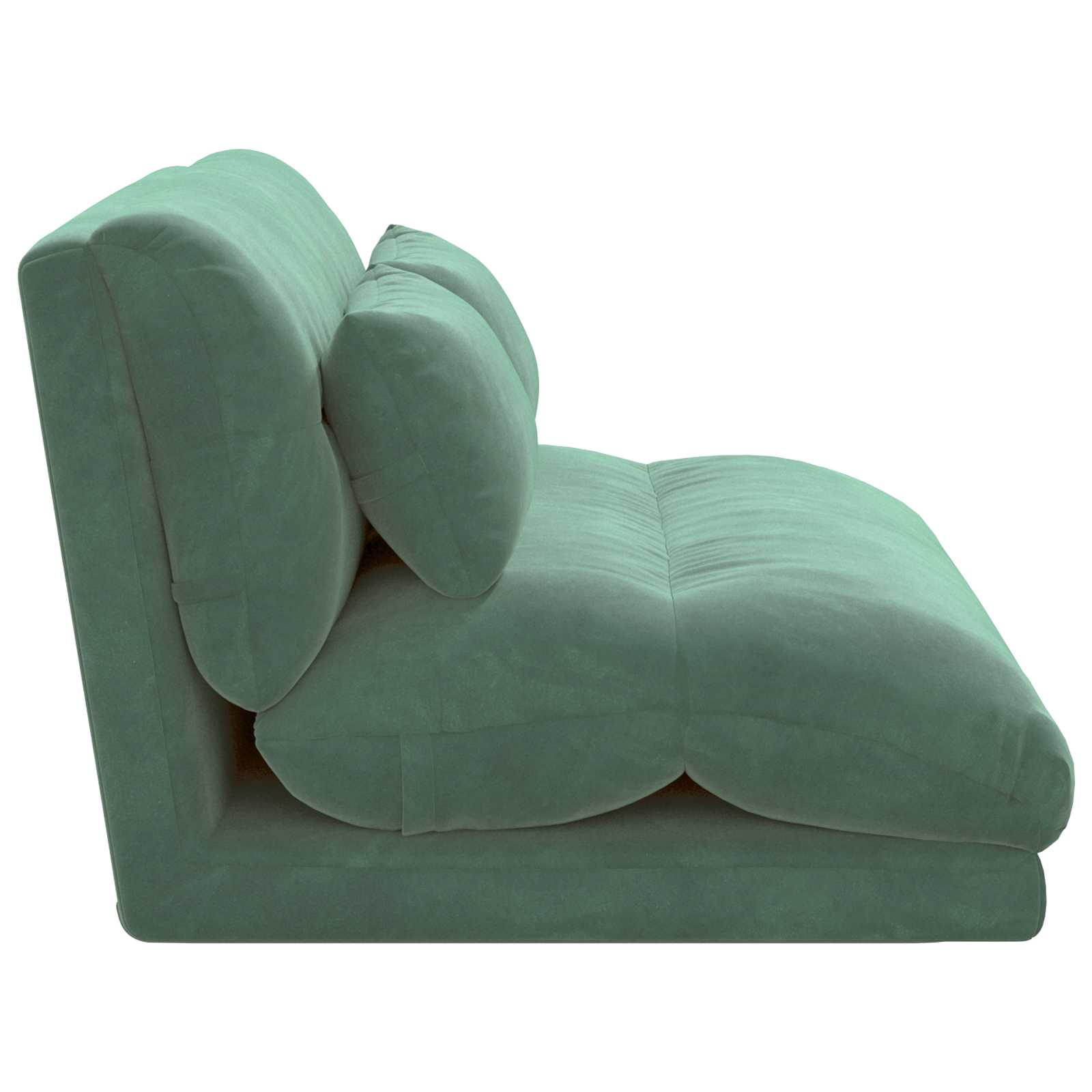 Sedia da Pavimento Verde Mare 110 x 82 x 55 cm Velluto | homemem39