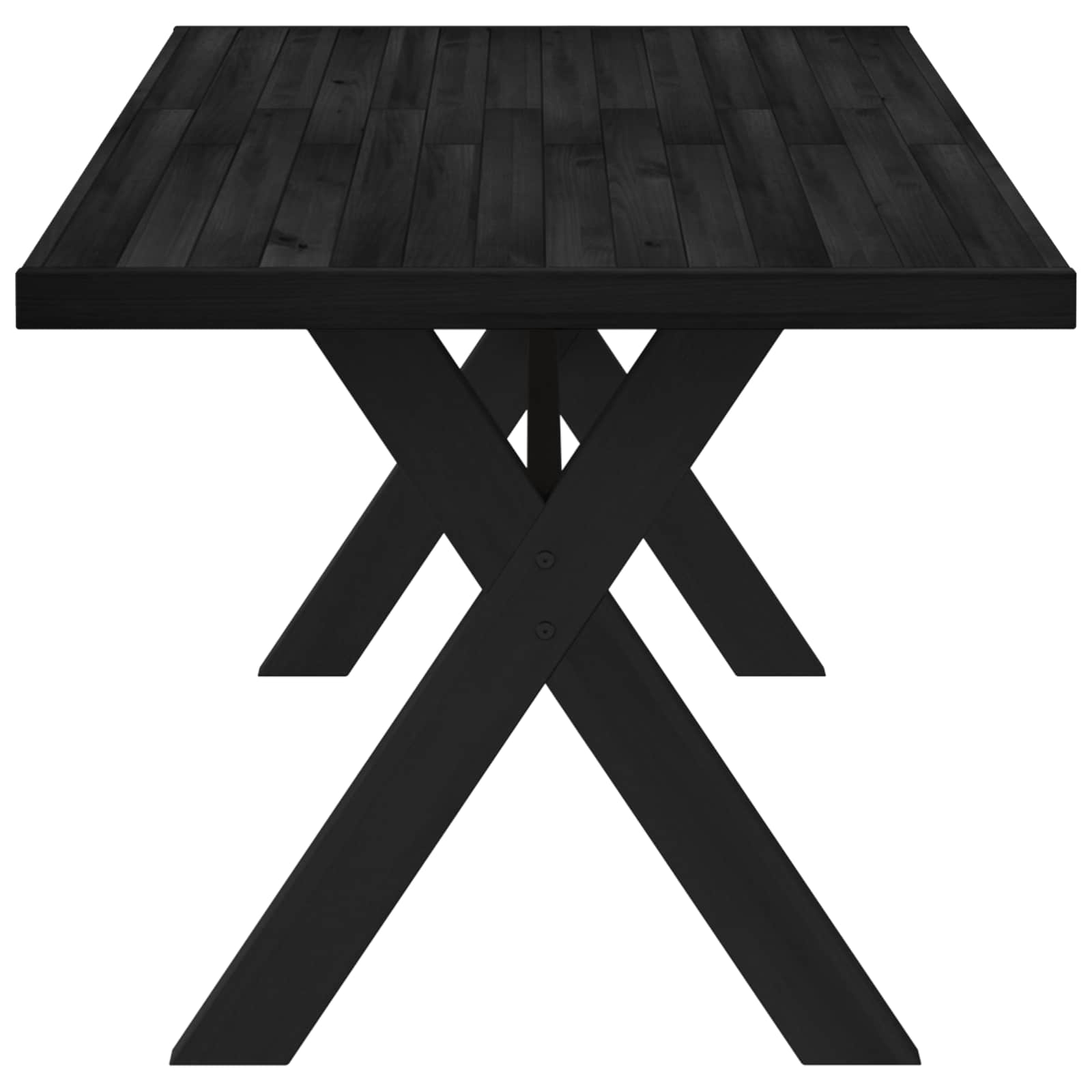 Tavolo da pranzo NOAIN 160 cm Legno Massello di Pino Nero | homemem39