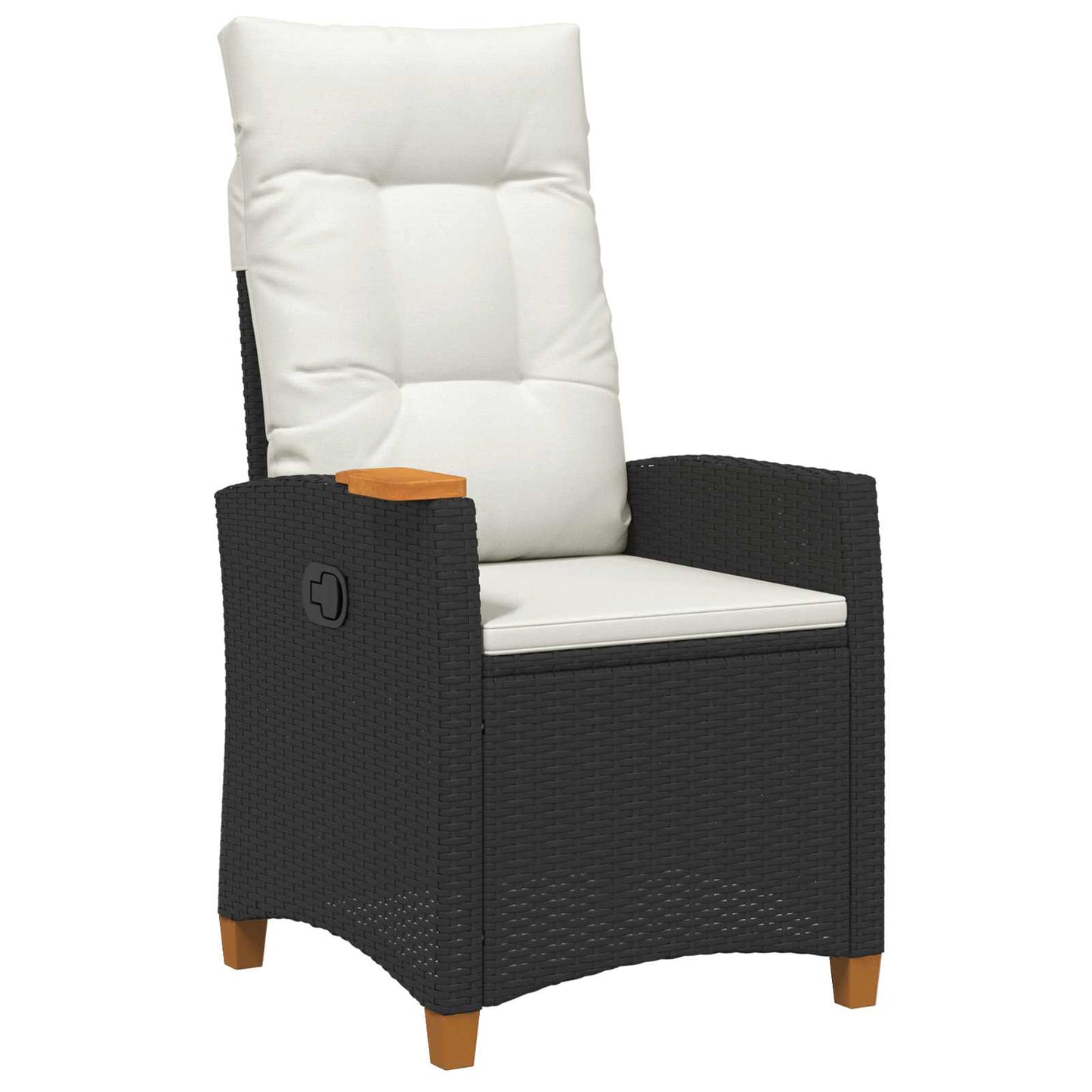 Poltrona reclinabile con tavolino 62 x 64 x 112 cm polyrattan | homemem39