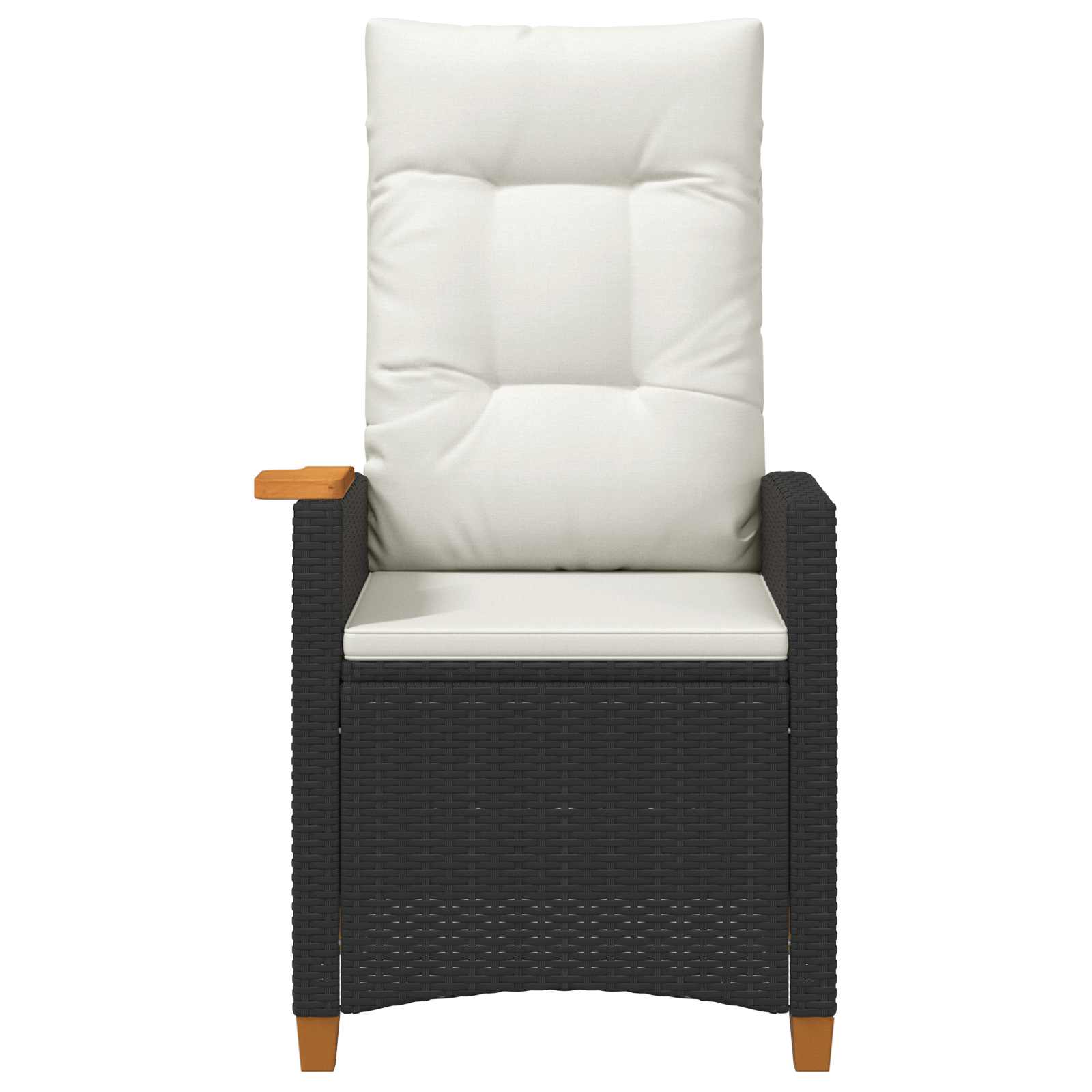 Poltrona reclinabile con tavolino 62 x 64 x 112 cm polyrattan | homemem39