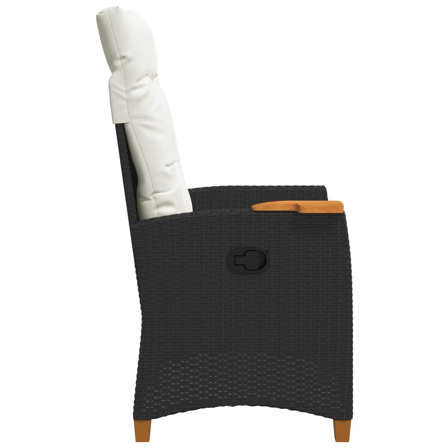 Poltrona reclinabile con tavolino 62 x 64 x 112 cm polyrattan | homemem39