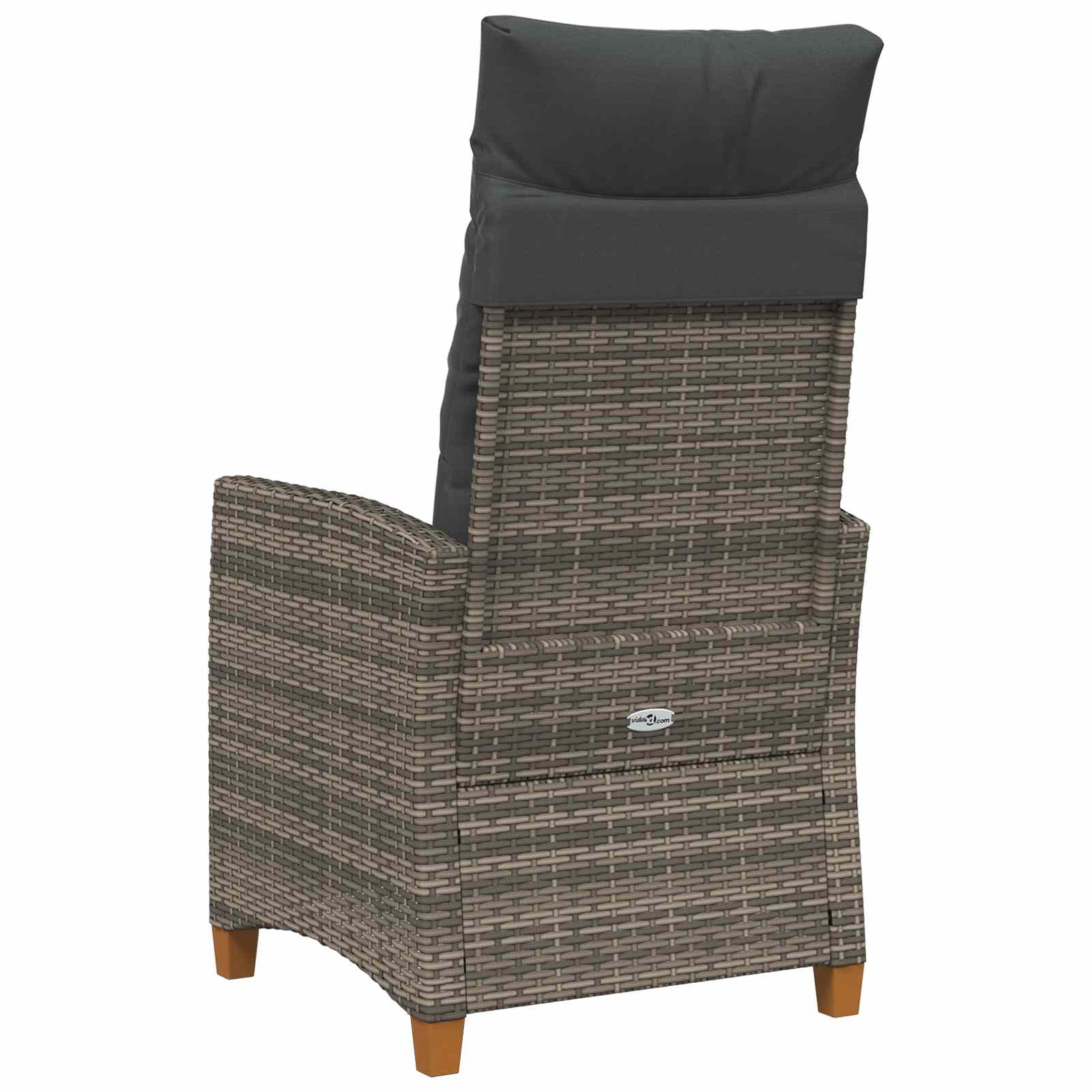 Poltrona reclinabile con tavolino 62 x 64 x 112 cm polyrattan | homemem39