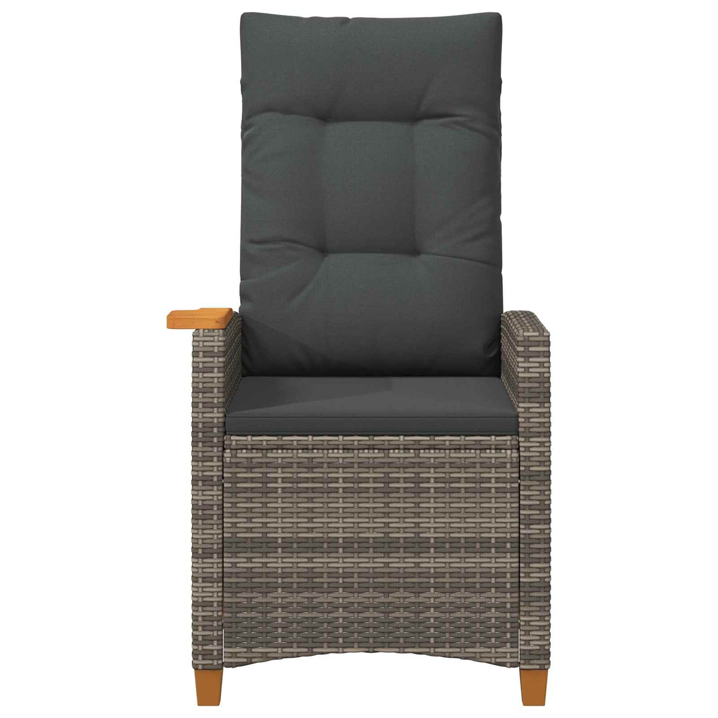 Poltrona reclinabile con tavolino 62 x 64 x 112 cm polyrattan | homemem39
