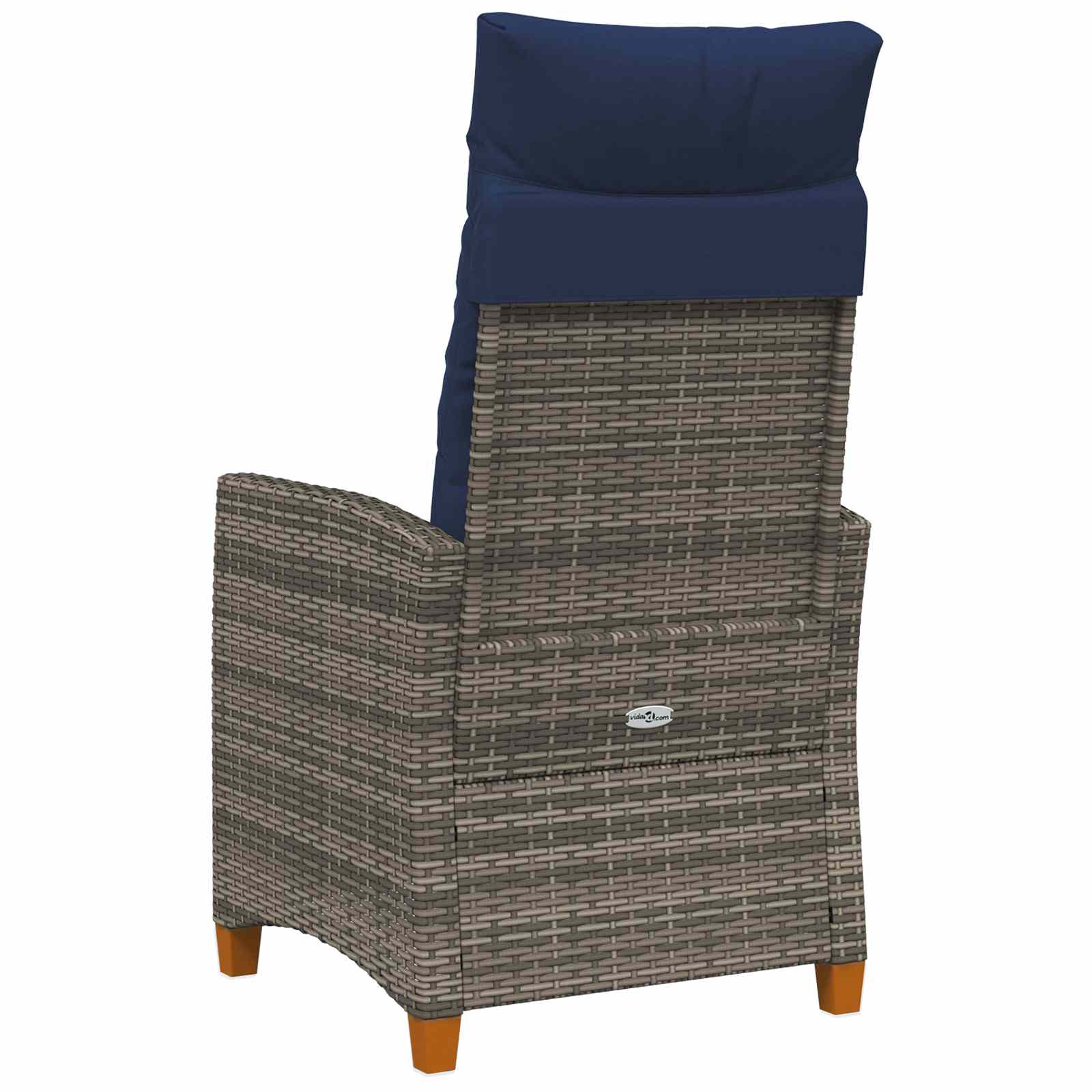 Poltrona reclinabile con tavolino 62 x 64 x 112 cm polyrattan | homemem39