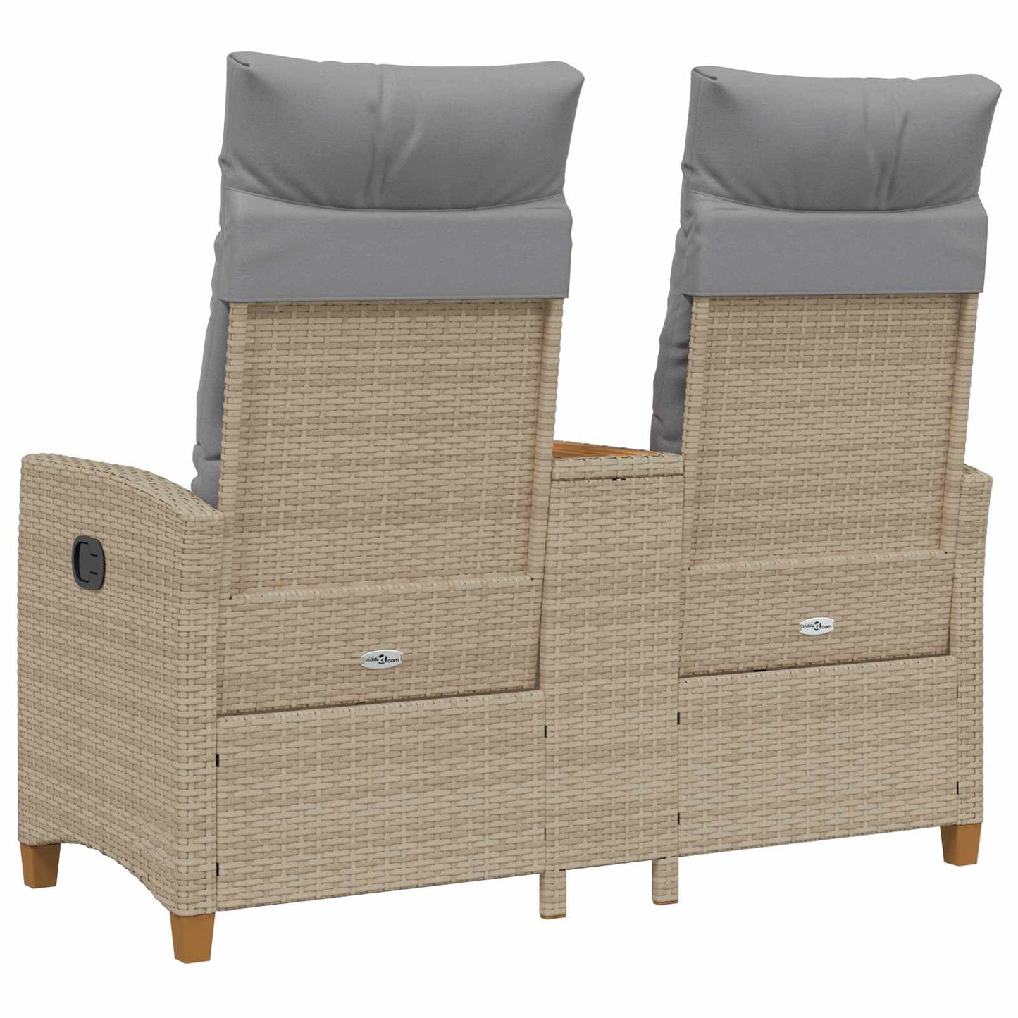 Panchina reclinabile con tavolo Beige e Grigio Chiaro | homemem39