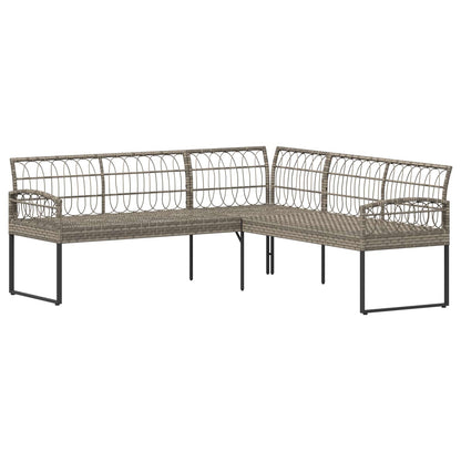 Set Divano da Giardino con cuscino 2 pcs Grigio | homemem39