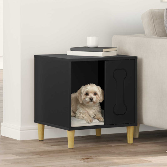 Cuccia per cani Nero 44 x 42 x 49 cm Legno multistrato | homemem39