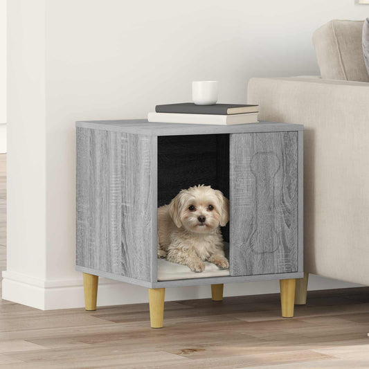 Cuccia per cani Grigio Sonoma 44 x 42 x 49 cm Legno multistrato | homemem39