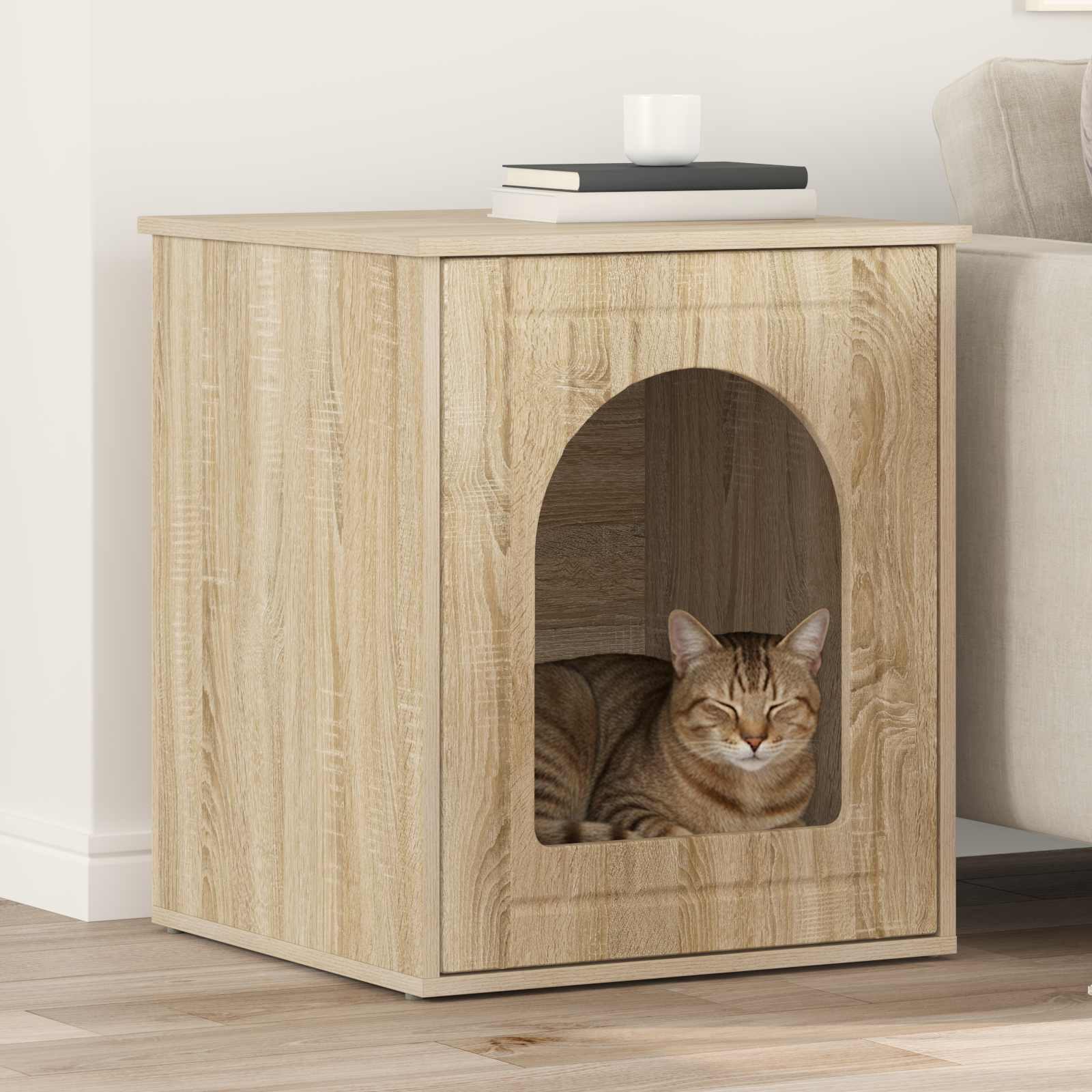 Casa per Gatti Sonoma 53 x 52 x 62 cm Legno multistrato | homemem39