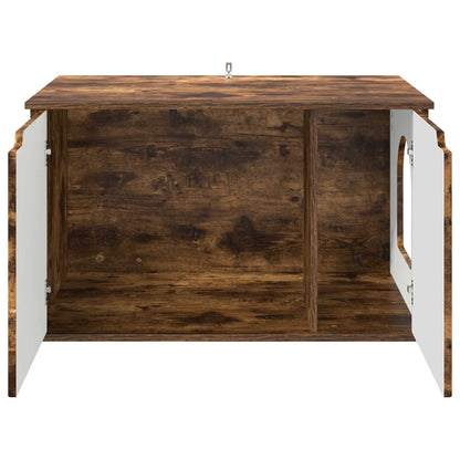 Casa per Gatti Rovere fumé 85 x 55 x 50,5 cm Legno multistrato | homemem39