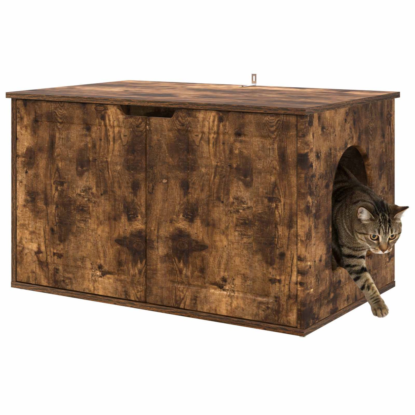 Casa per Gatti Rovere fumé 85 x 55 x 50,5 cm Legno multistrato | homemem39