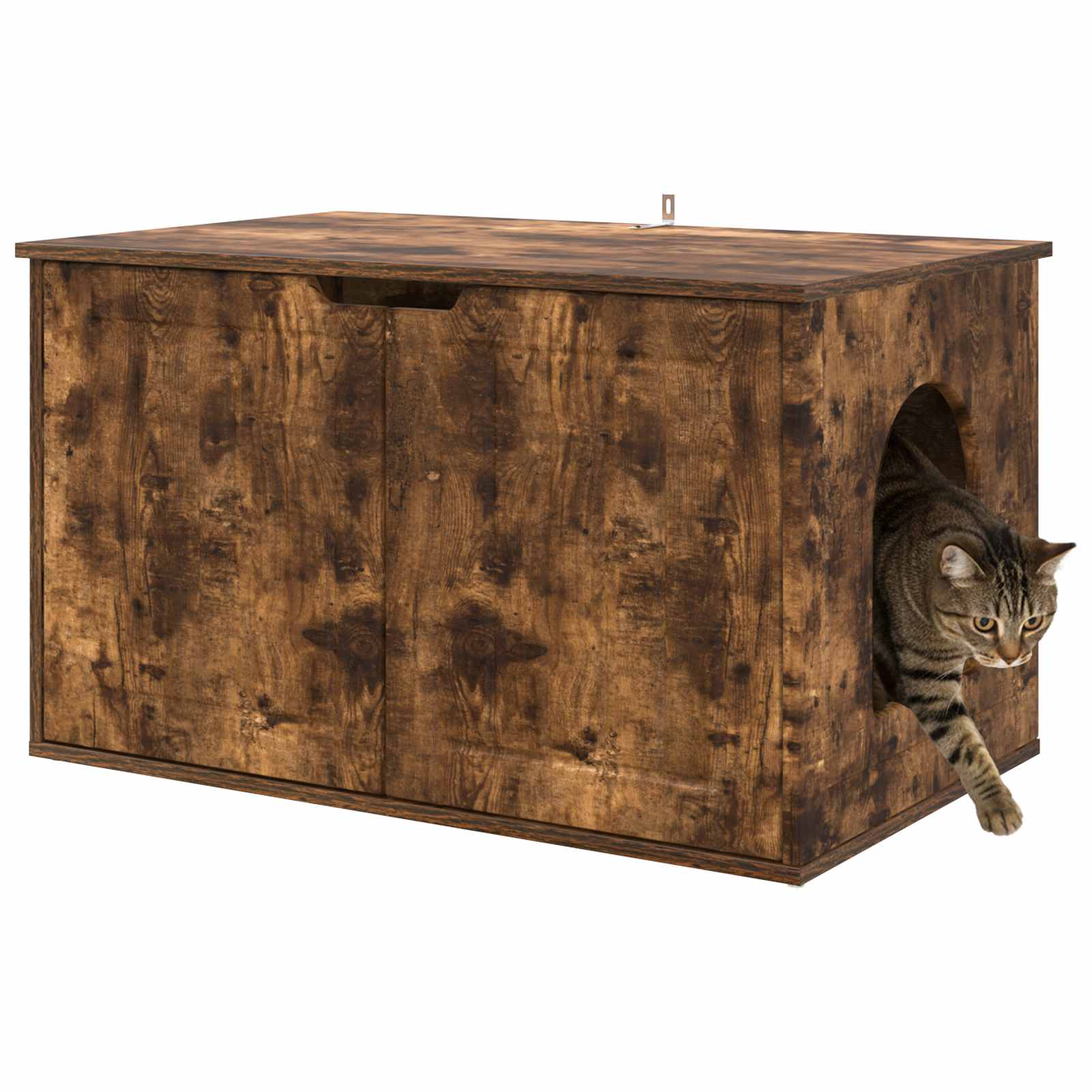Casa per Gatti Rovere fumé 85 x 55 x 50,5 cm Legno multistrato | homemem39