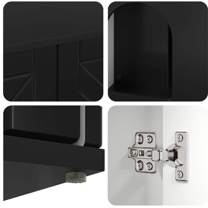 Casa per Gatti Nero 85 x 55 x 50,5 cm Legno multistrato | homemem39