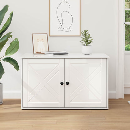 Casa per Gatti Bianco Lucido 85 x 55 x 50 cm Legno multistrato | homemem39