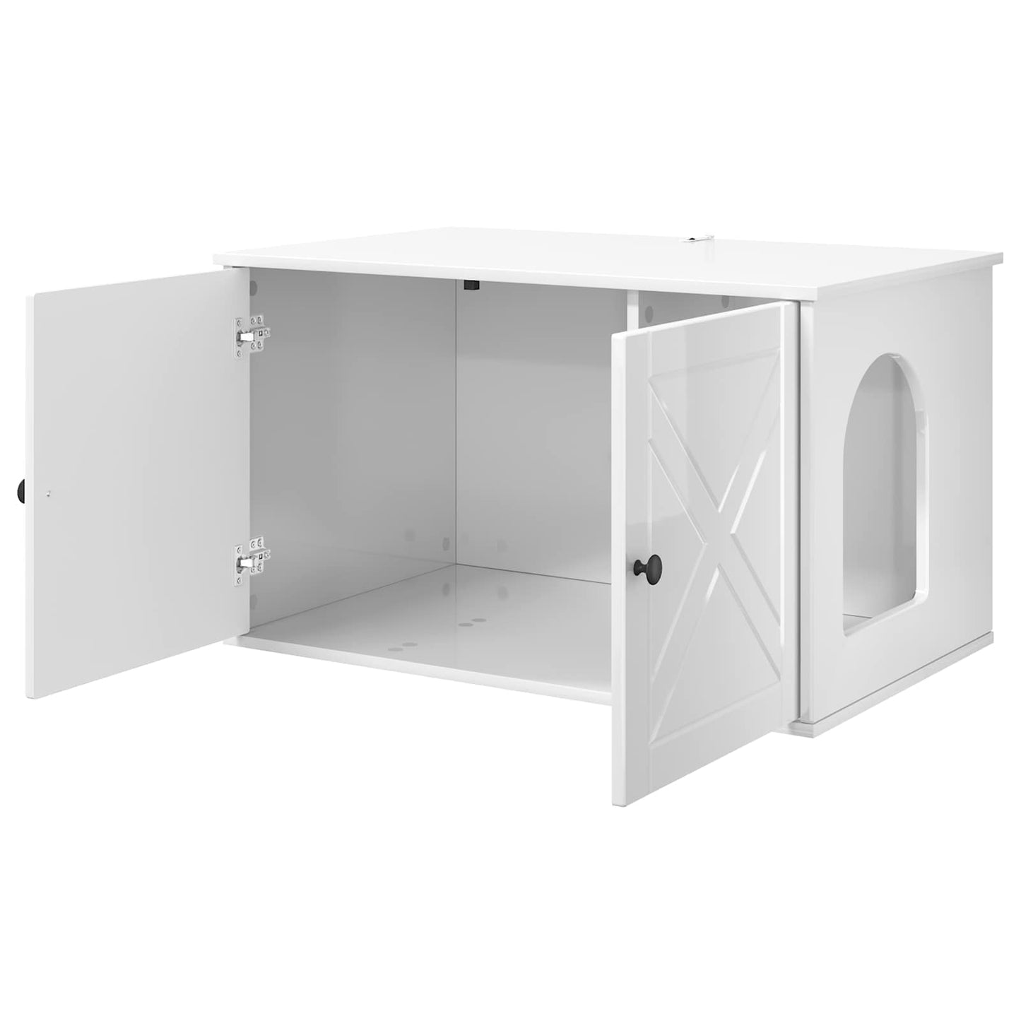 Casa per Gatti Bianco Lucido 85 x 55 x 50 cm Legno multistrato | homemem39
