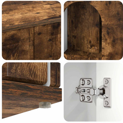 Casa per Gatti Rovere fumé 85 x 55 x 50 cm Legno multistrato | homemem39