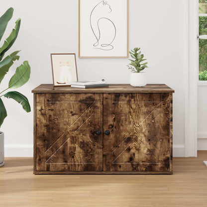 Casa per Gatti Rovere fumé 85 x 55 x 50 cm Legno multistrato | homemem39