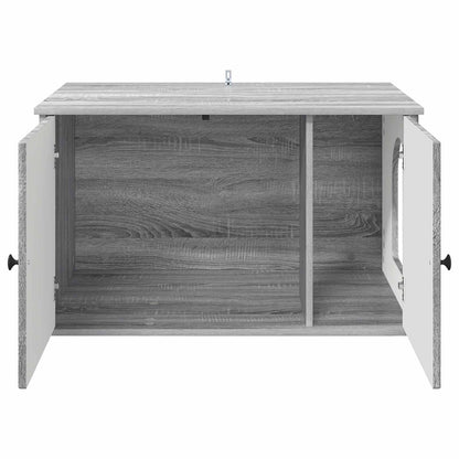 Casa per Gatti Grigio Sonoma 85 x 55 x 50 cm Legno multistrato | homemem39