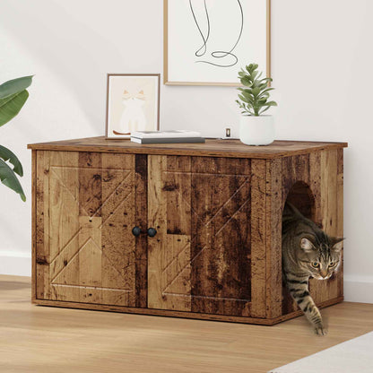 Casa per Gatti Legno vecchio 85 x 55 x 50 cm Legno multistrato