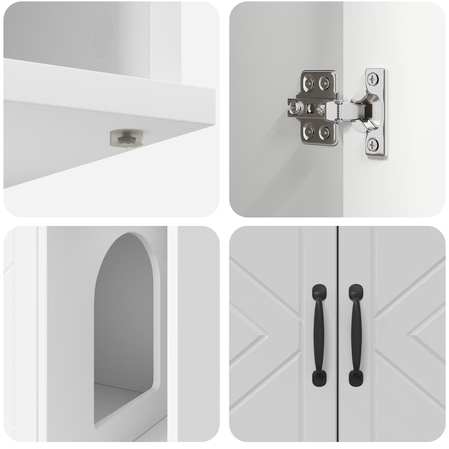 Casa per Gatti Bianco 85 x 55 x 50 cm Legno multistrato | homemem39