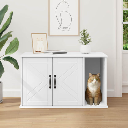 Casa per Gatti Bianco 85 x 55 x 50 cm Legno multistrato | homemem39
