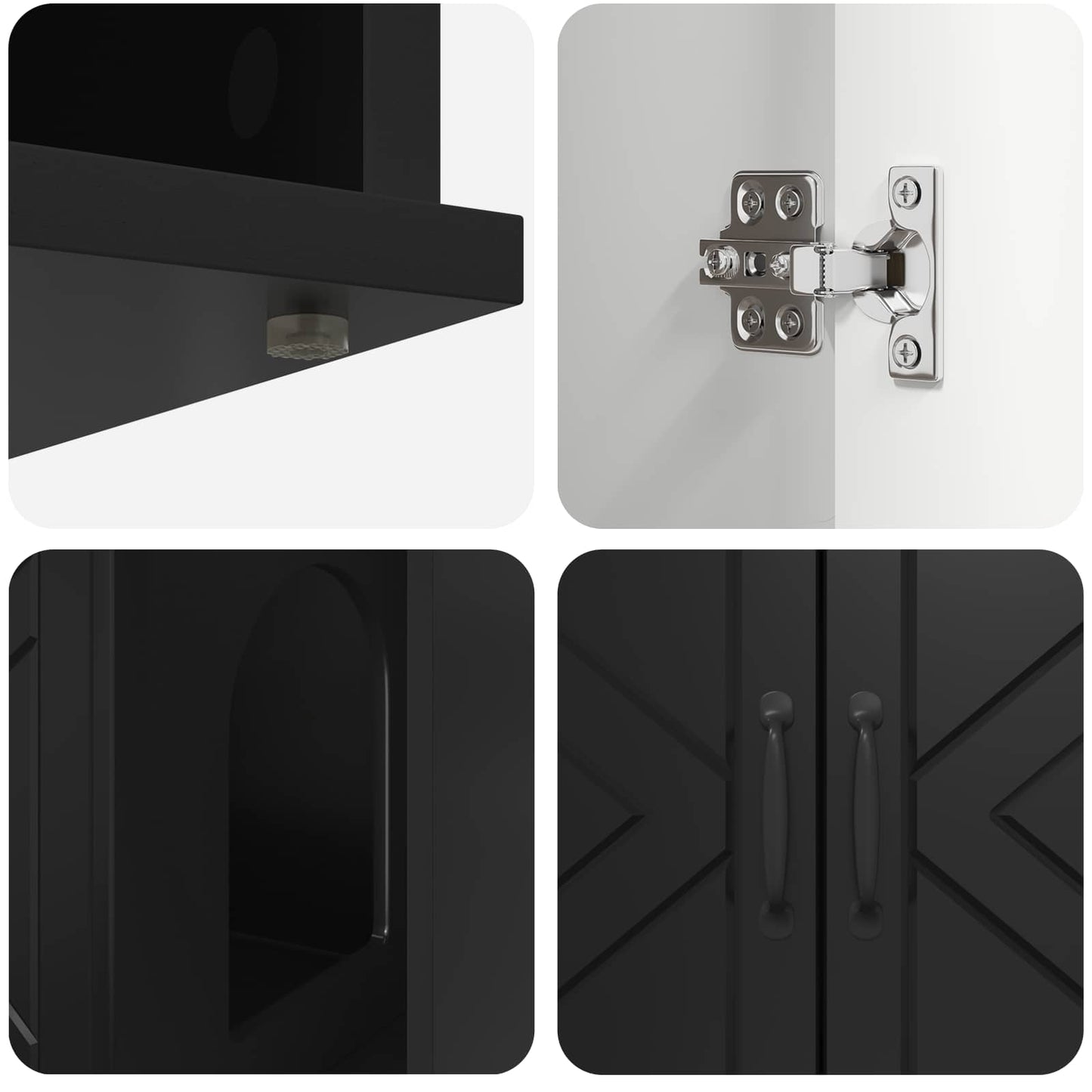 Casa per Gatti Nero 85 x 55 x 50 cm Legno multistrato | homemem39