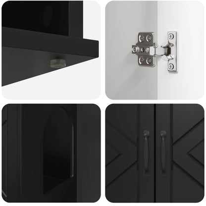 Casa per Gatti Nero 85 x 55 x 50 cm Legno multistrato | homemem39