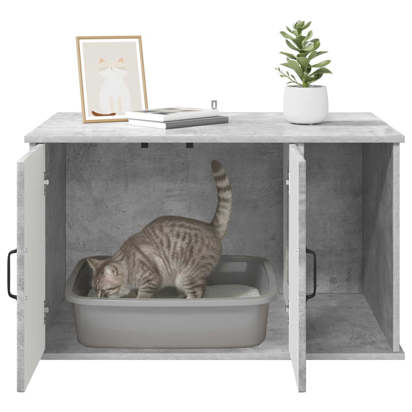 Casa per Gatti Calcestruzzo 85 x 55 x 50 cm Legno multistrato | homemem39