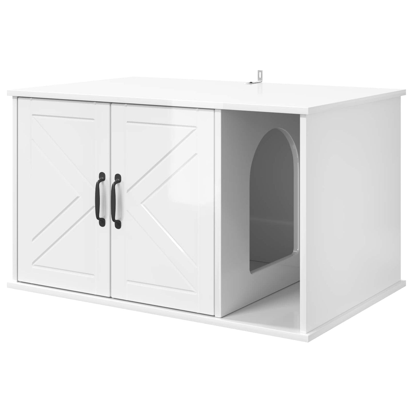 Casa per Gatti Bianco Lucido 85 x 55 x 50 cm Legno multistrato | homemem39