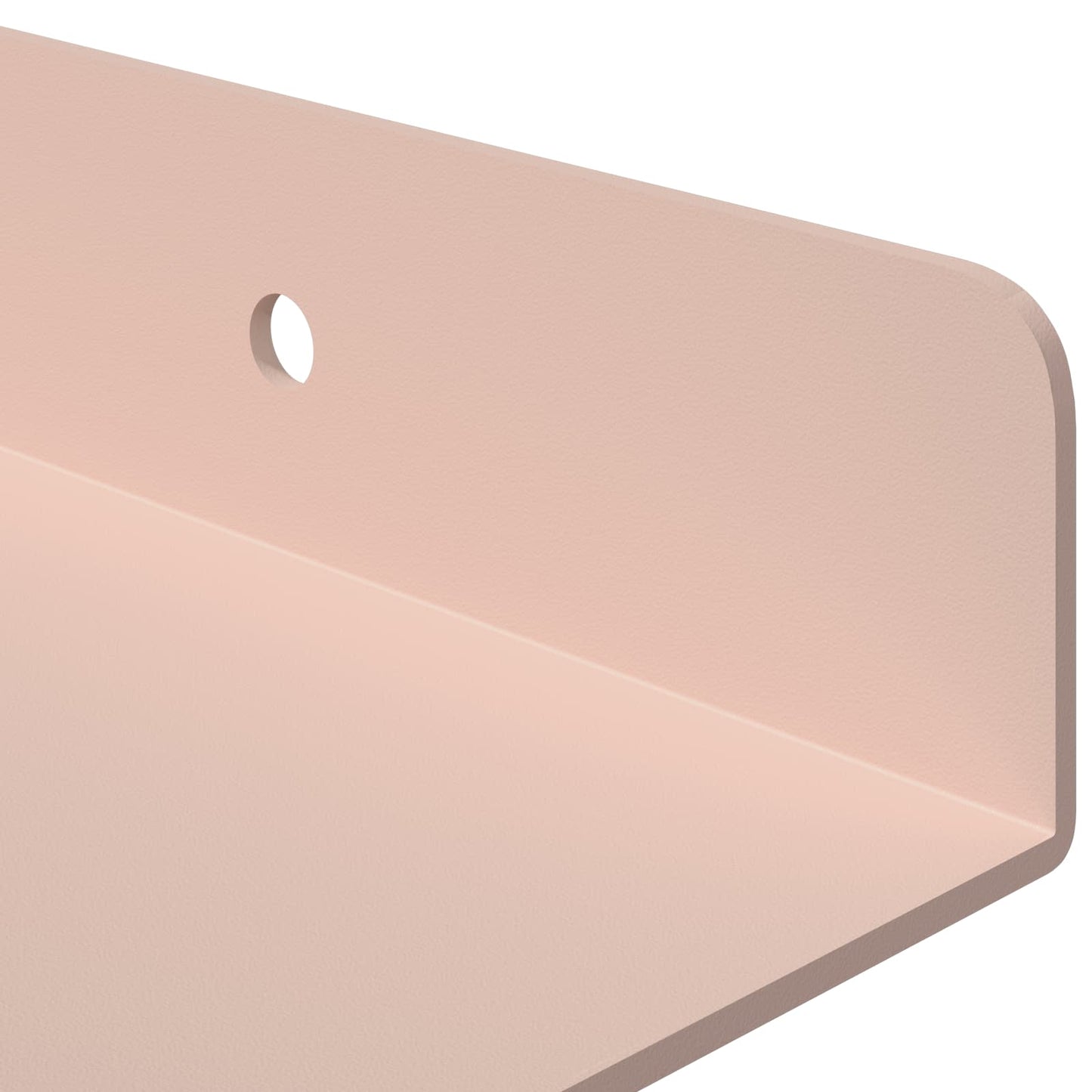Mensola sospesa 3 pcs Rosa 40 x 9 x 2,5 cm Acciaio | homemem39