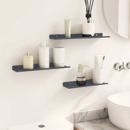Mensola sospesa 3 pcs Antracite 40 x 9 x 2,5 cm Acciaio | homemem39