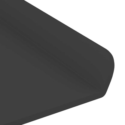 Scaffale da parete con lo scaffale 2 pcs Nero 80 x 9 x 2.5 cm