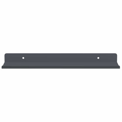 Mensola sospesa 2 pcs Antracite 30 x 9 x 2,5 cm Acciaio