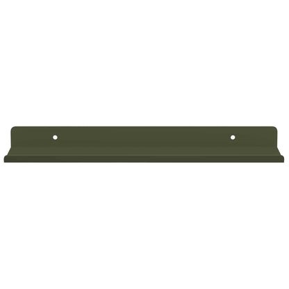 Mensola sospesa 4 pcs Verde oliva 30 x 9 x 2,5 cm Acciaio