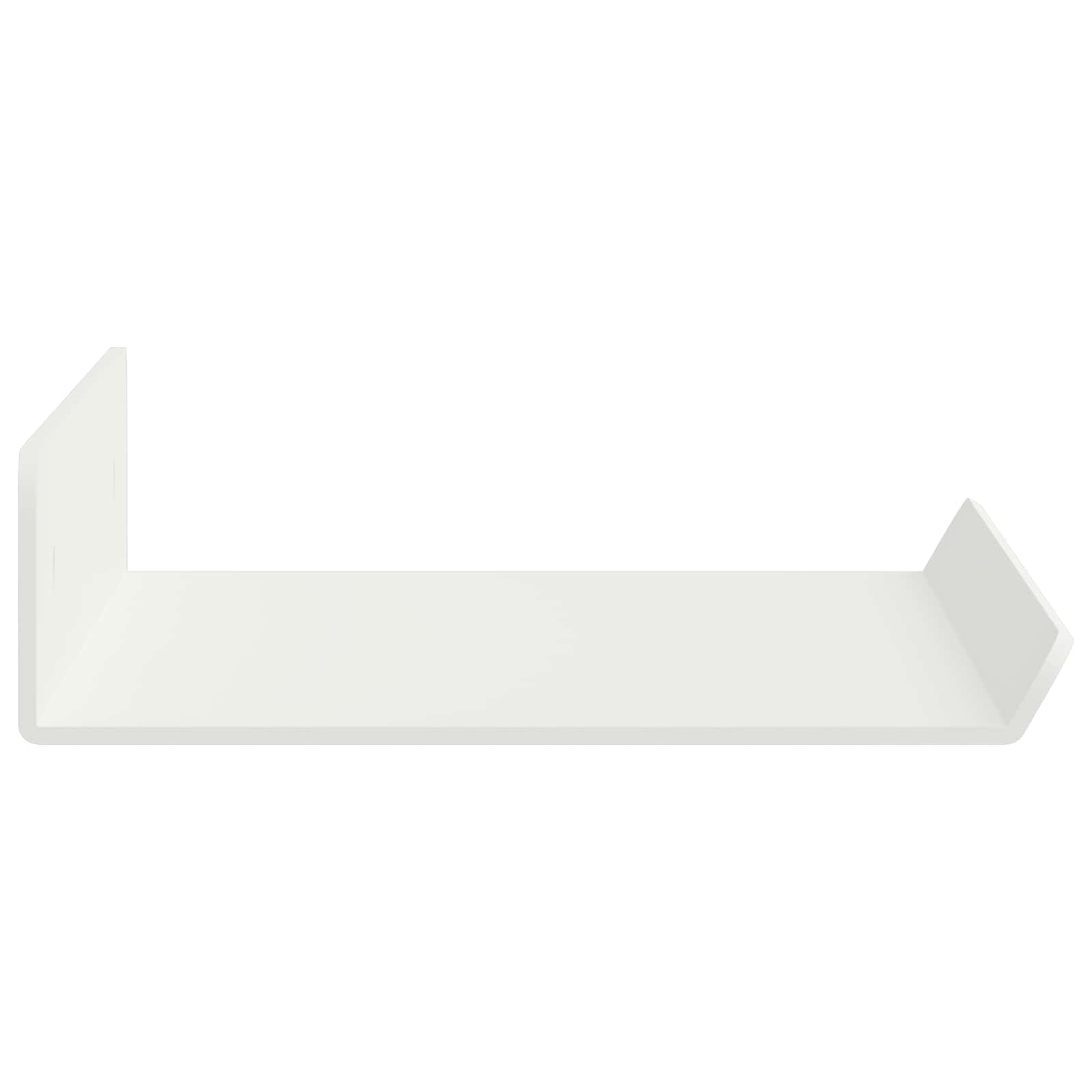 Mensola sospesa 2 pcs Bianco 30 x 9 x 2,5 cm Acciaio | homemem39