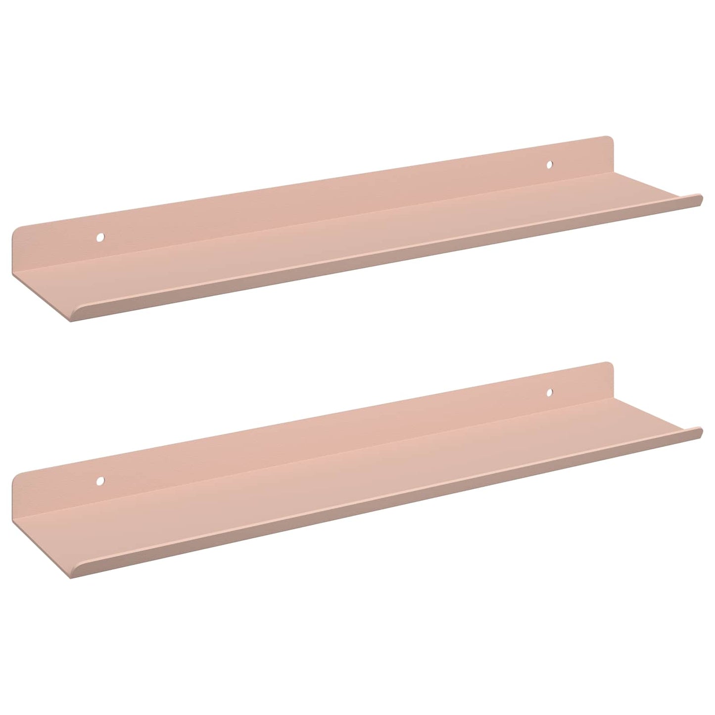 Mensola sospesa 2 pcs Rosa 40 x 8,5 x 2,5 cm Acciaio | homemem39