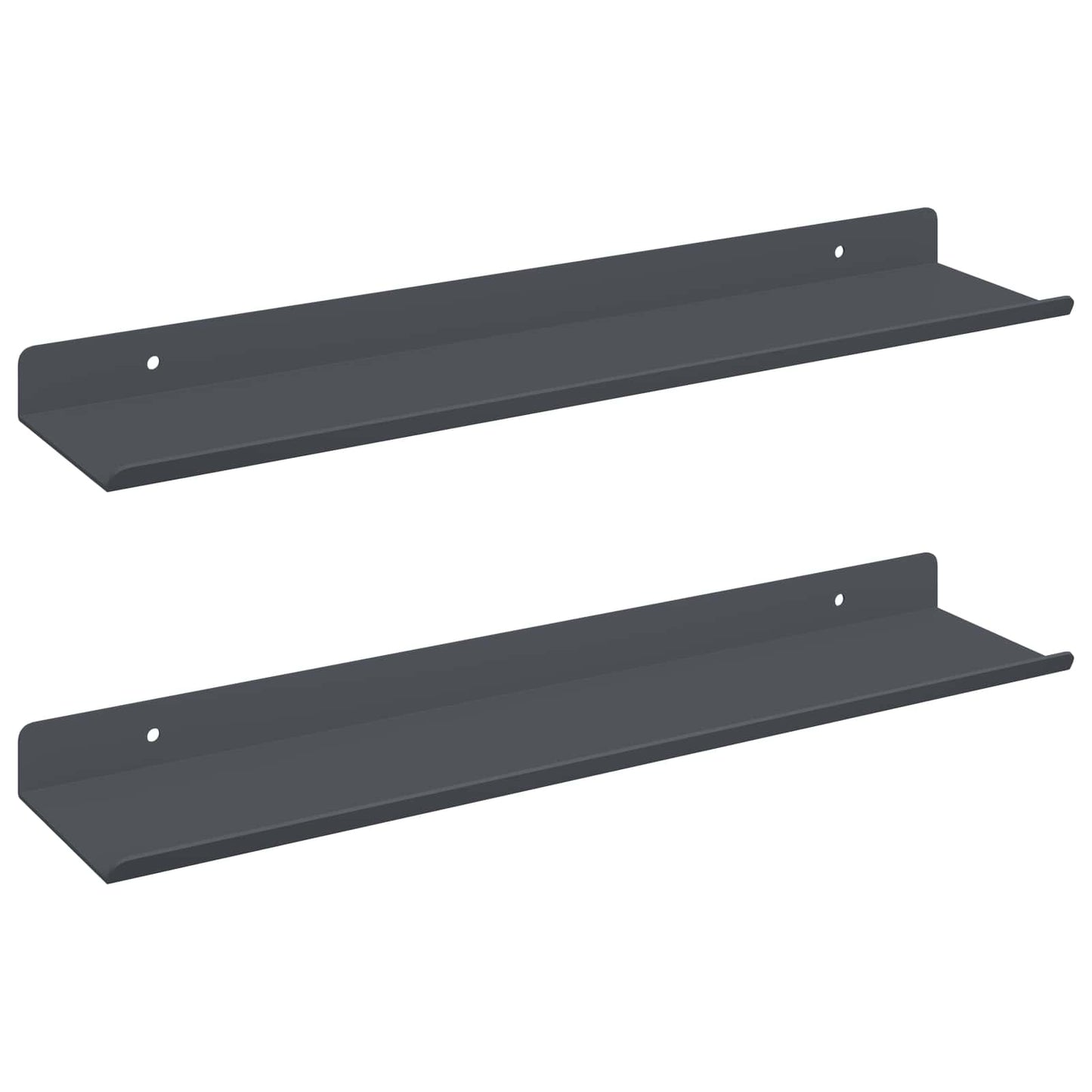 Mensola sospesa 2 pcs Antracite 40 x 8,5 x 2,5 cm Acciaio | homemem39