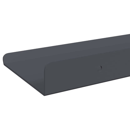 Mensola sospesa 4 pcs Antracite 40 x 8,5 x 2,5 cm Acciaio | homemem39