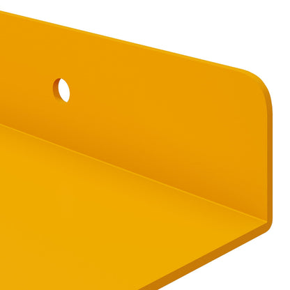 Mensola sospesa 4 pcs Giallo senape 40 x 8,5 x 2,5 cm Acciaio | homemem39