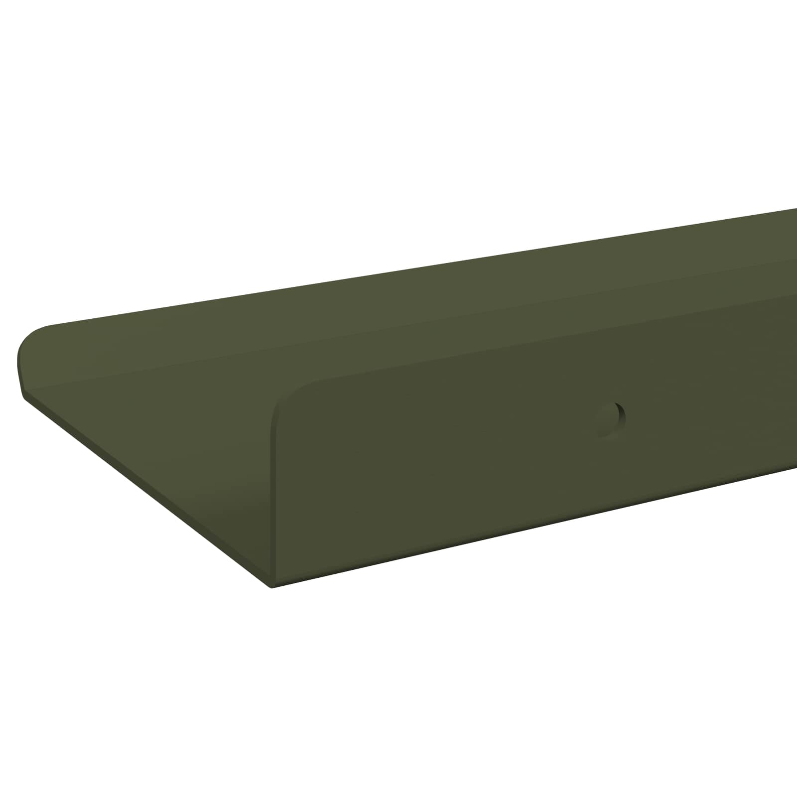 Mensola sospesa 2 pcs Verde oliva 40 x 8,5 x 2,5 cm Acciaio | homemem39