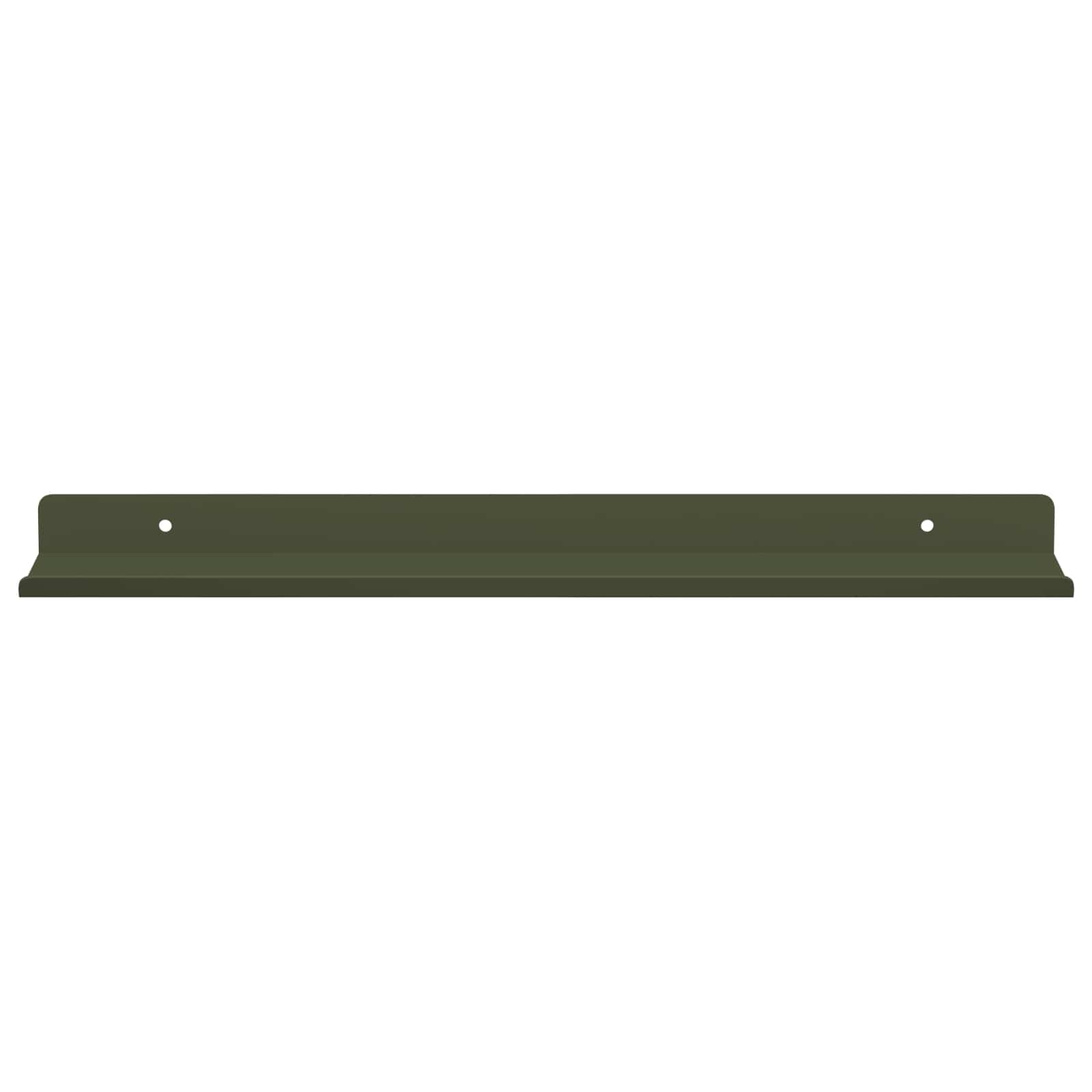 Mensola sospesa 2 pcs Verde oliva 40 x 8,5 x 2,5 cm Acciaio | homemem39