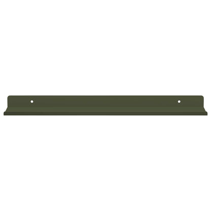 Mensola sospesa 2 pcs Verde oliva 40 x 8,5 x 2,5 cm Acciaio | homemem39