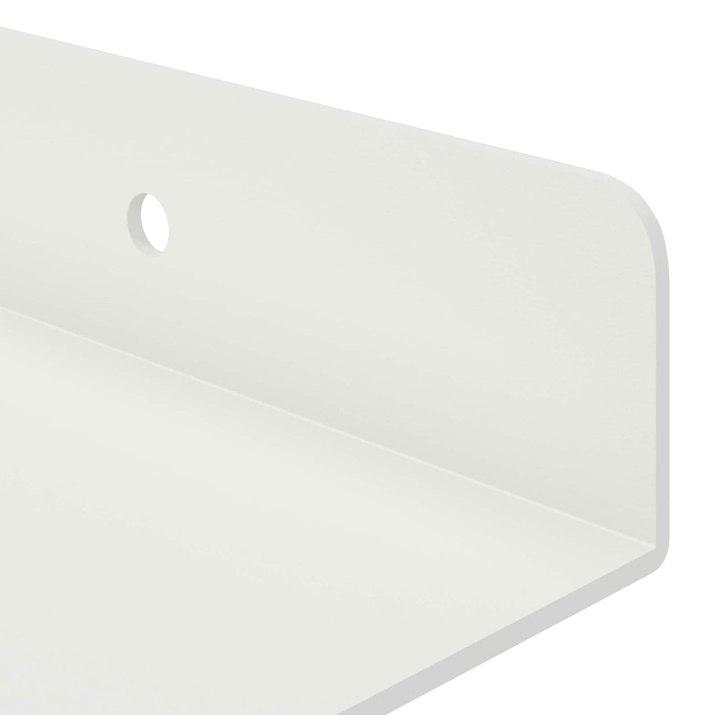 Mensola sospesa 4 pcs Bianco 40 x 8,5 x 2,5 cm Acciaio | homemem39