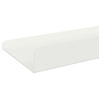 Mensola sospesa 4 pcs Bianco 40 x 8,5 x 2,5 cm Acciaio | homemem39