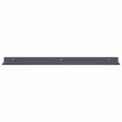 Mensola sospesa 2 pcs Antracite 60 x 8,5 x 2,5 cm Acciaio | homemem39